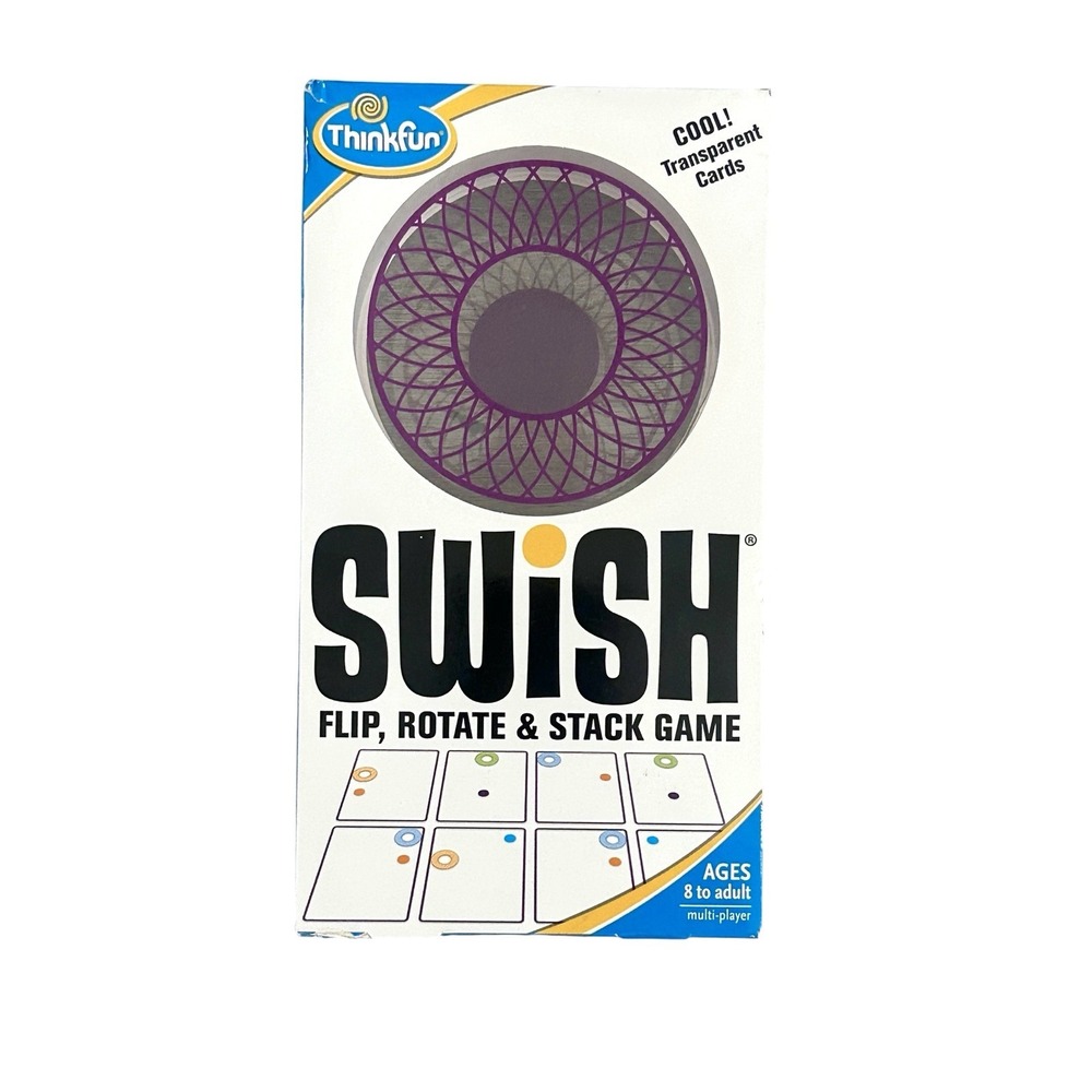 ThinkFun Swish Card Game Ages 8+ Transparent Cards Family Fun